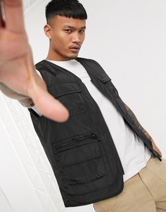 Черный жилет в утилитарном стиле Jack & Jones Originals