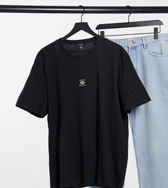 Черная футболка с принтом "globe tour" New Look PLUS-Темно-синий