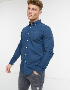 Приталенная рубашка с длинными рукавами Farah-Голубой