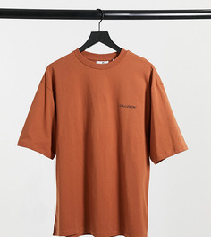 Коричневая oversized-футболка с логотипом COLLUSION Unisex-Коричневый