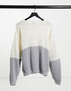 Вязаный джемпер в стиле колор блок In The Style x Jac Jossa-Многоцветный