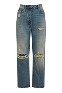 Широкие джинсы с потертостями Gucci