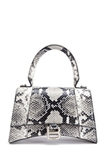 Черно белая сумка Hourglass Balenciaga