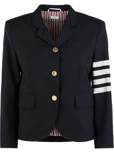 Thom Browne трикотажный блейзер с полосками 4-Bar