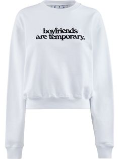 Off-White укороченная толстовка с принтом Boyfriends