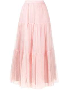 RedValentino юбка из тюля пуэн-деспри