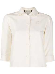 Gucci блузка с вышитым логотипом