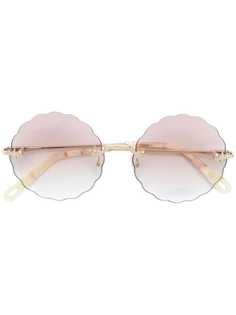 Chloé Eyewear очки в круглой фигурной оправе