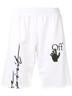 Off-White спортивные шорты с логотипом