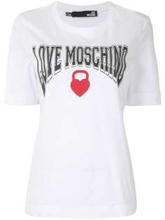 Love Moschino футболка с логотипом и блестками