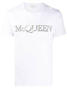Alexander McQueen футболка с вышитым логотипом