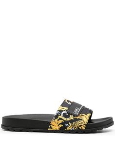 Versace Jeans Couture шлепанцы с принтом Barocco