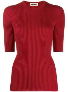 Jil Sander трикотажный топ в рубчик