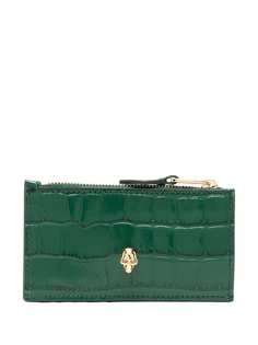 Alexander McQueen картхолдер с тиснением под кожу крокодила