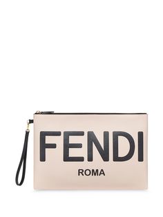 Fendi клатч с тисненым логотипом