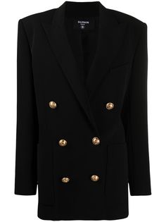 Balmain двубортный блейзер с широкими плечами