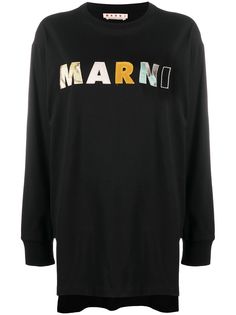 Marni толстовка с длинными рукавами и нашивкой-логотипом