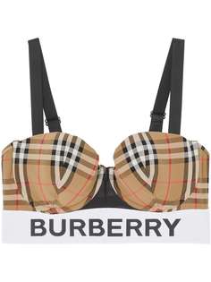 Burberry лиф бикини в клетку Vintage Check