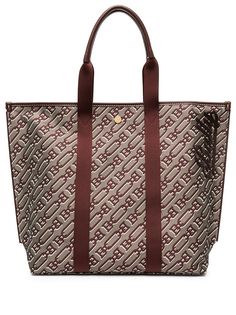 Bally жаккардовая сумка-тоут с монограммой