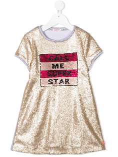 Billieblush платье-футболка с пайетками
