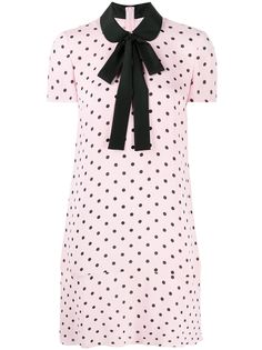 RedValentino платье в горох с короткими рукавами