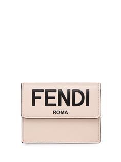 Fendi кошелек в три сложения с логотипом