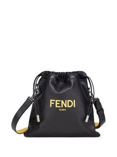 Fendi сумка на плечо с кулиской и логотипом