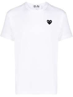 Comme Des Garçons Play футболка с вышитым логотипом