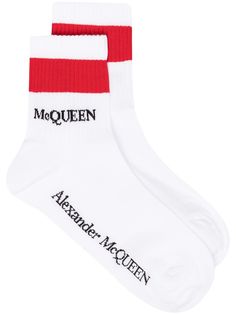 Alexander McQueen носки с контрастными полосками и логотипом