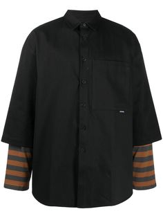 Sunnei куртка-рубашка с рукавами три четверти