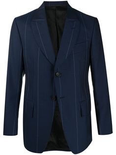 LANVIN однобортный пиджак в полоску
