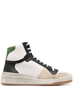 Saint Laurent высокие кеды со вставками