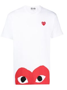 Comme Des Garçons Play футболка с вышитым логотипом