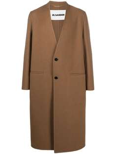 Jil Sander кашемировое однобортное пальто