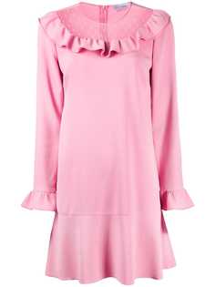 RedValentino платье с кружевной вставкой и оборками