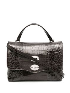 Zanellato сумка Postina с тиснением под крокодила