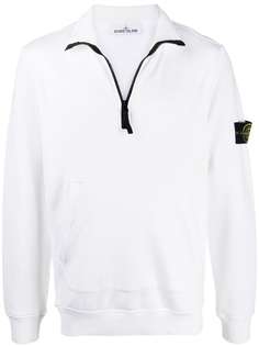 Stone Island джемпер на молнии с нашивкой-логотипом