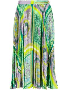 Versace юбка миди с принтом Barocco Mosaic