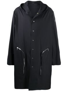 Moncler + Rick Owens пальто длины миди с капюшоном