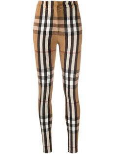 Burberry брюки скинни в клетку Vintage Check