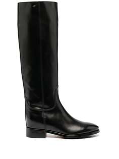 Santoni сапоги на низком каблуке
