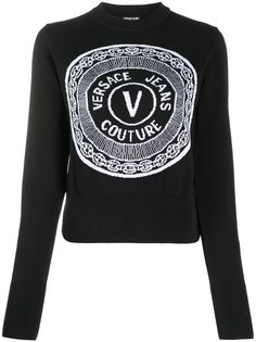 Versace Jeans Couture джемпер с круглым вырезом и логотипом
