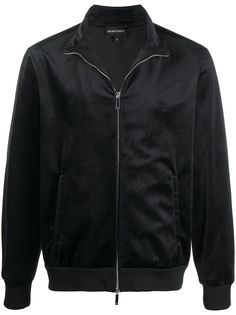 Emporio Armani бархатная спортивная куртка