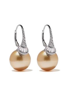 Yoko London серьги Starlight из белого золота с жемчугом и бриллиантами