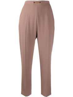 Elisabetta Franchi укороченные брюки с пряжкой Horsebit