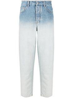 Marcelo Burlon County of Milan GRADIENT CARROT DENIM PANTS WHITE LIGHT