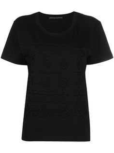 Ermanno Scervino футболка с круглым вырезом и вышивкой