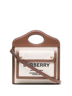 Burberry маленькая сумка-тоут Pocket с логотипом