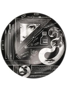 Fornasetti тарелка с принтом