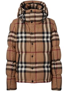 Burberry пуховик в клетку